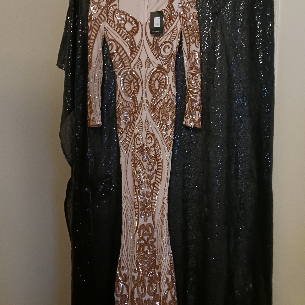Queen vibes Sequin mermaid Gown